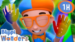 Blippi Learns To Paint a Rainbow🌈 Blippi Wonders | Learning | Cartoons For Kids | After School Club