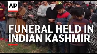 Funeral held in Indian Kashmir for a rebel killed in gunbattle