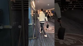 Joao Cancelo walked around the Manchester City badge to avoid stepping on