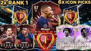 2x INTENDED Rank 1 Ligue 1 TOTS Champs Rewards 😱 6x 88+ Icon Player Picks + FC 24 OLD GEN TALKS