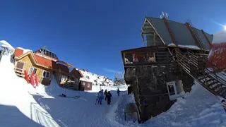 Эльбрус полный спуск на лыжах. Видео 360°.