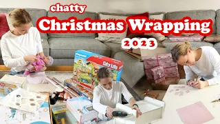 What I got my girls for Christmas 2023/ Wrap With Me / Christmas Present Wrapping // Chat with me