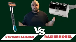RASIERHOBEL vs. SYSTEMRASIERER 🪒 Womit geht die Rasur der Glatze besser? Vor- und Nachteile.