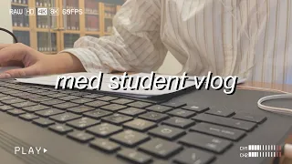 med school vlog | trying a new study technique, study hermit, campus life 🖱