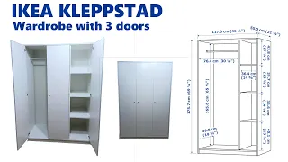IKEA KLEPPSTAD Wardrobe with 3 doors assembly instructions
