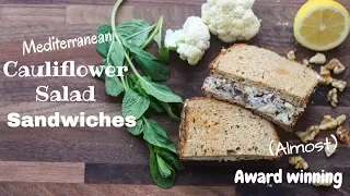 Mediterranean Cauliflower Salad Sandwiches