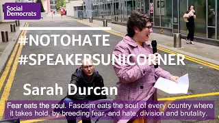 Saran Durcan No to Hate - Barrow Street August 10th 2019