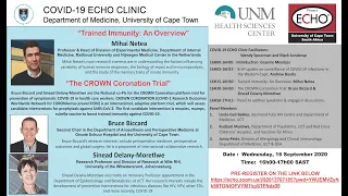 COVID-19 ECHO clinic 16 September 2020