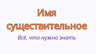 Имя существительное. Всё, что нужно знать.