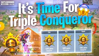 😱 Now It’s Time For Triple Conqueror In BGMI 🥵- iPhoneXR,11,11Pro,11ProMax,12,12PRO,13,13Pro,13Pro