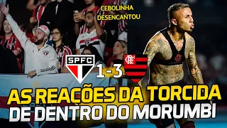 REAÇÕES DA TORCIDA DIRETO DO MORUMBI E 1º GOL DE CEBOLINHA EM SÃO PAULO 1X3 FLAMENGO COPA DO BRASIL