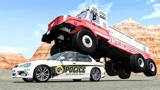 Crazy Police Chases #55 - BeamNG Drive Crashes