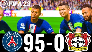 FIFA 23 - MESSI, RONALDO, MBAPPE, NEYMAR, ALL STARS | PSG 95-0 LEVERKUSEN | UCL FINAL !