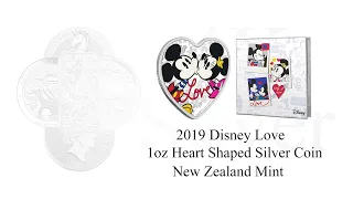 Disney Love 2019 - 1oz Silver Coin - New Zealand Mint