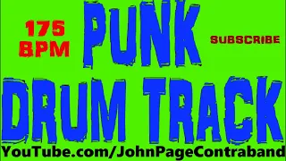 Skate Punk Drum Backing Track 175 bpm FREE Beat for Guitar and Bass