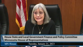 House State and Local Government Finance and Policy Committee 1/31/23