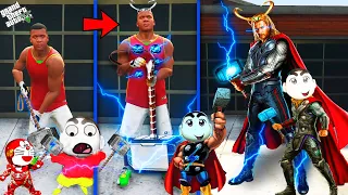 Franklin & Doraemon ShinChan⚡Controlling Thor🔥AvengerIronMan InGTA5!😱#gta5 #shinchan #doraemon