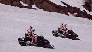 Himveers of #ITBP with Snow Scooters in the #Himalayas