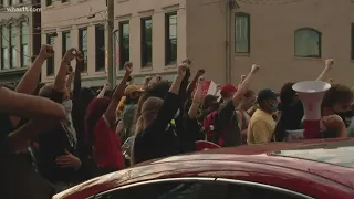 Breonna Taylor's family leads march through downtown Louisville, NuLu