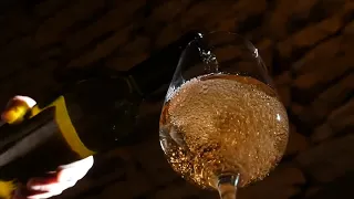 Вино льётся в бокал. Футаж