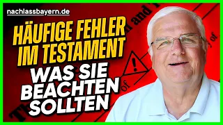 Aus Meiner Praxis: Fehler Im Testament