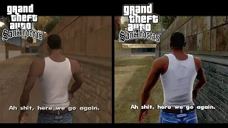 "Ah Shit, Here We Go Again" | GTA: San Andreas (2004) vs Definitive Edition (2021) Direct Comparison