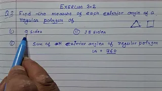 Q 2 - Exercise 3.2 - Class 8 | Find the measure of each exterior angle