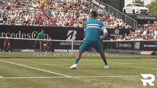 Kyrgios Tries To Do the SABR Against Federer But Gets Burned!