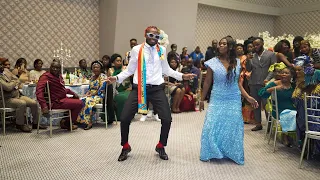 Congolese Wedding Entrance Dance -  Fidelitoo on fire!!! - Houston TX