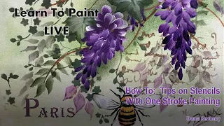 Learn to Paint One Stroke - LIVE With Donna: Painting With Stencils | Donna Dewberry 2023