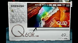 Samsung QLED 4K 2019 Q60R Unboxing and Setup + DEMO, QE49Q60R