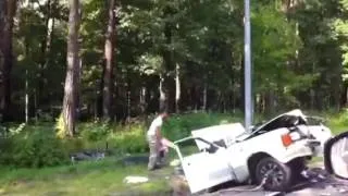 Авария на Рублево Успенском шоссе 09.08.2015