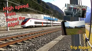 200kph under the Alps in SBB newest higher speed train