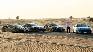 300km/h fly-by with the loudest Ferrari 812 exhaust in Dubai !! Novitec Desert Run #1