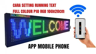 Cara setting running text full colour RGB 100x20cm