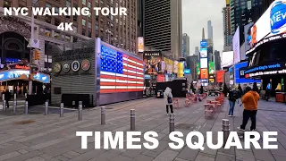 NEW YORK CITY Walking Tour (4K) TIMES SQUARE