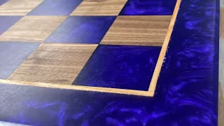 EPOXY AND WOOD CHESS BOARD