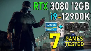 RTX 3080 12GB + i9 12900K - HIGH Settings- 7 Games Test | Tech MK