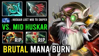 How to Play Mid Sniper Against Huskar in 7.33 with Diffusal Mana Burn For Counter Medusa Dota 2