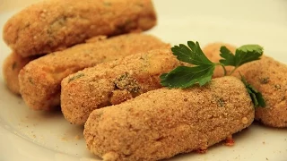 Kroketten selber machen - Kartoffelkroketten Rezept mit fetakäse