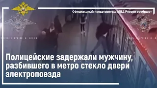 Ирина Волк: Полицейские задержали мужчину, разбившего в метро стекло двери электропоезда