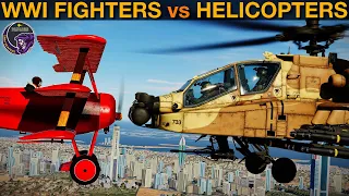 WWI Fighter Planes vs Modern Attack Helicopters: Dogfight | DCS