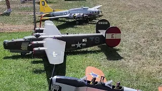 BOMBER FIELD, B-17 RC EVENT, 2022, Well-crafted models, helicopter,  Stunt Jet, fighters fly.