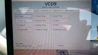 Checking injector readings via VCDS