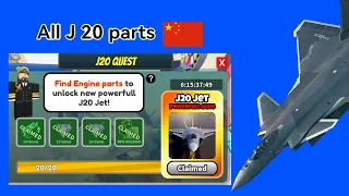 All J 20 parts in Military tycoon.