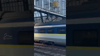 An empty Eurostar departs from Amsterdam Centraal | 2 June 2022