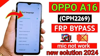 Oppo A16 FRP Bypass | New Trick 2024 | Oppo (CPH2269) Google Account Bypass Without Pc || New Tips