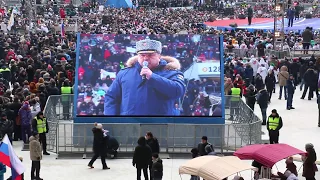 В.Шаманов и В.Машков на  митинге в поддержку В.Путина.   3 марта 2018 г.  Лужники.