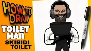HOW TO DRAW TOILET MAN FROM SKIBIDI TOILET | EPISODE 62 | como dibujar skibidi man toilet episode 62