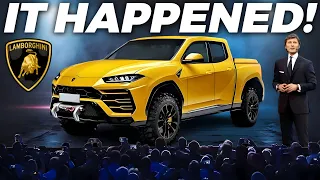 Lamborghini CEO Reveals ALL NEW Pickup Truck & SHOCKS The Entire Car Industry!